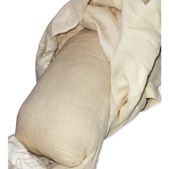 22" 30s or40s VNTG Blue Metal Sleep Eyes, Curly Molded Hair Faint Cry Baby Doll - Picture 13 of 16